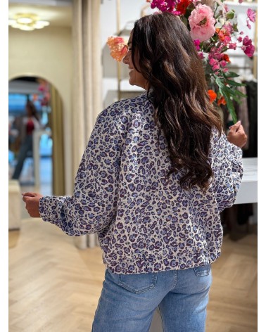 Bomber Leopard Blauw
