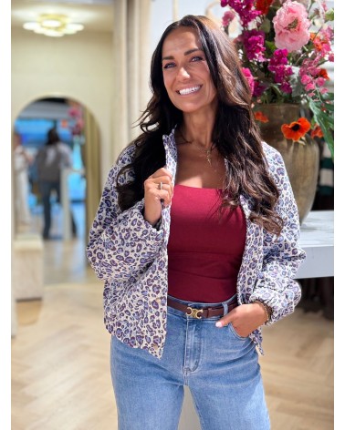 Bomber Leopard Blauw