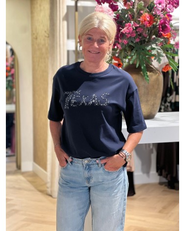 T-Shirt Texas Navy Blauw