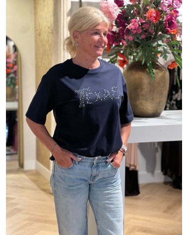 T-Shirt Texas Navy Blauw