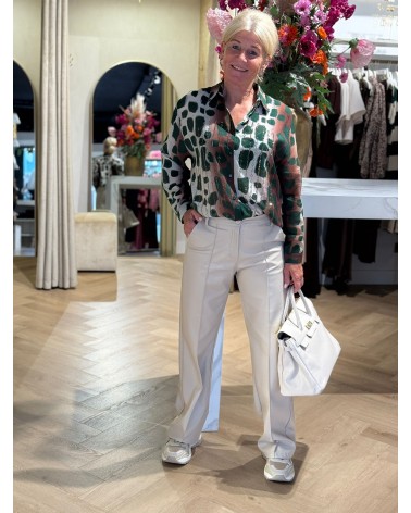 Leatherlook Pants Britt Beige