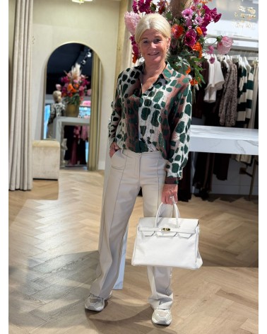 Leatherlook Pants Britt Beige