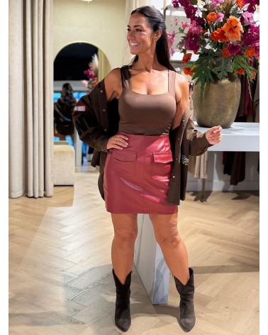 Rok Leatherlook Bordeaux