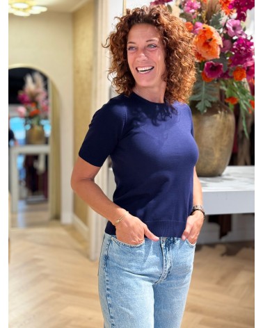 Top Clara Navy Blauw
