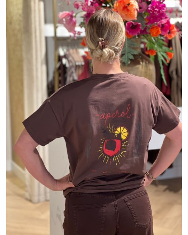 T-Shirt Aperol Bruin