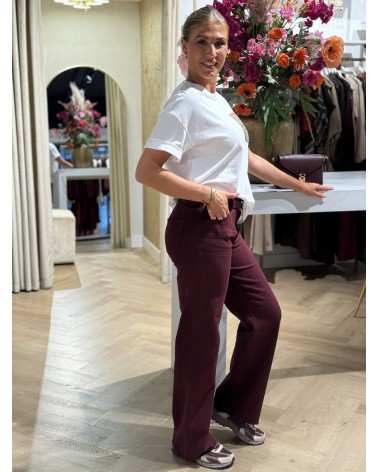 Jeans QH Bordeaux Strass