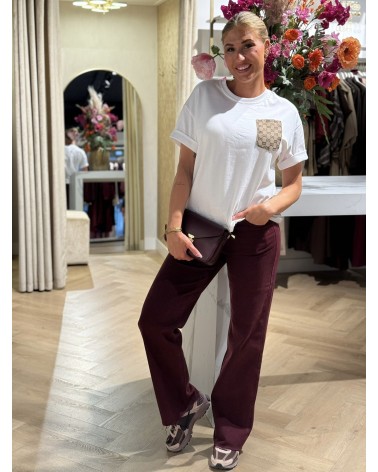 Jeans QH Bordeaux Strass