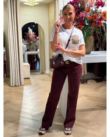 Jeans QH Bordeaux Strass
