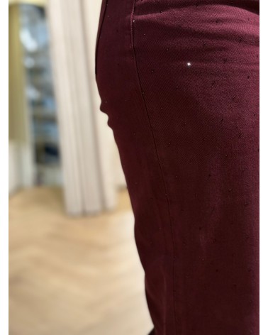 Jeans QH Bordeaux Strass