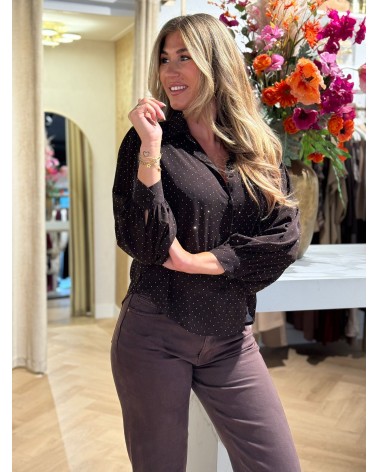 Blouse Sparkel Bruin