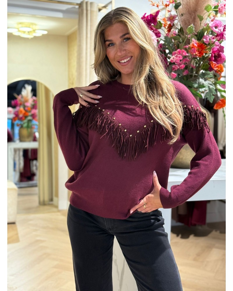 Trui Franje Bordeaux