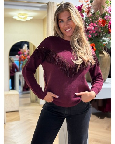 Trui Franje Bordeaux