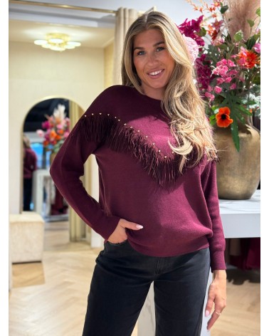 Trui Franje Bordeaux