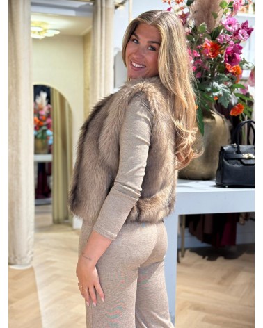Gilet Furry Camel