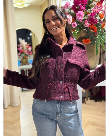 Jacket Teddy Bordeaux