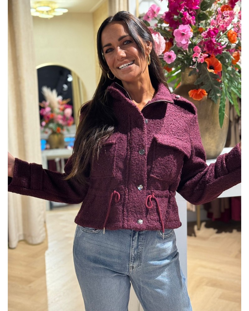 Jacket Teddy Bordeaux