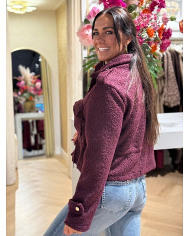 Jacket Teddy Bordeaux