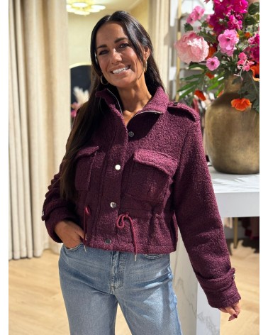 Jacket Teddy Bordeaux