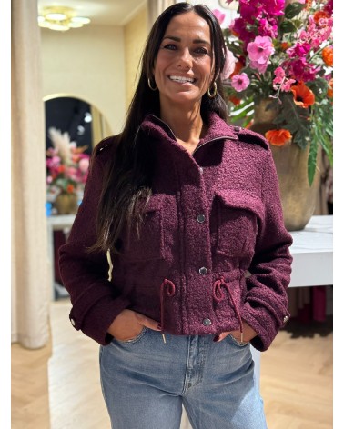 Jacket Teddy Bordeaux