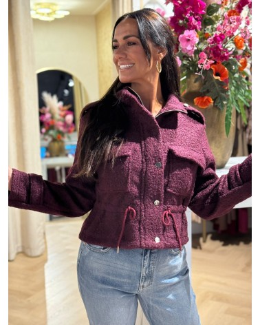 Jacket Teddy Bordeaux