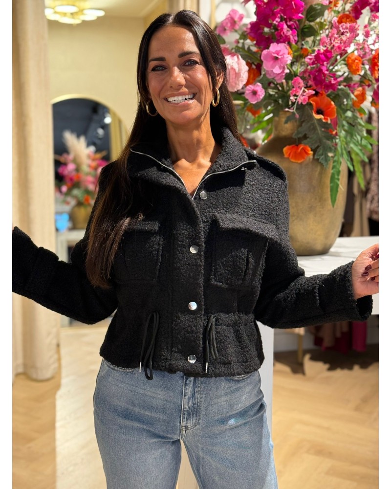 Jacket Teddy Zwart