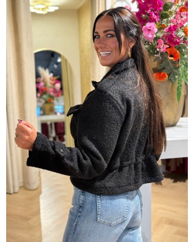 Jacket Teddy Zwart