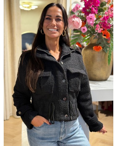 Jacket Teddy Zwart