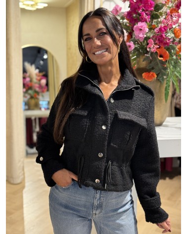 Jacket Teddy Zwart