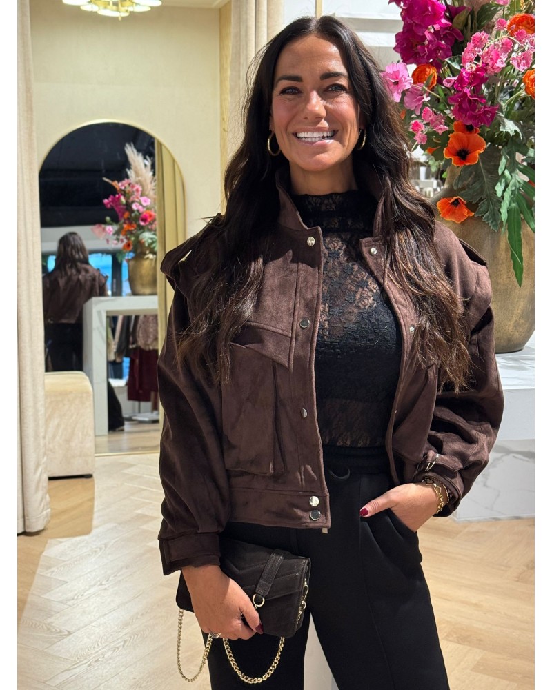 Jacket Suze Suede Bruin