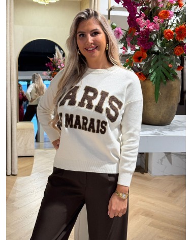 Trui Paris Creme