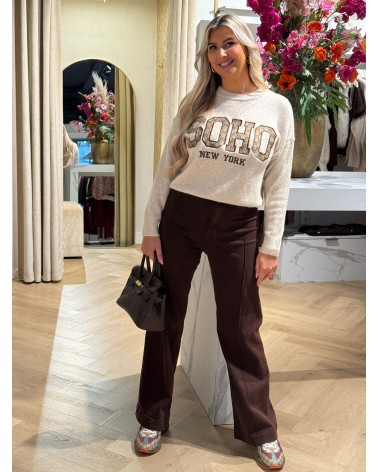 Broek Hello Miss H990-19 Bruin