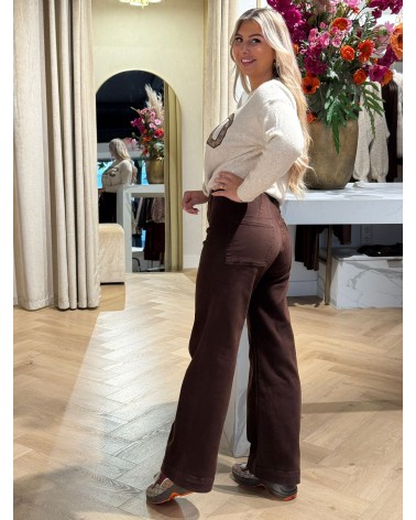 Broek Hello Miss H990-19 Bruin