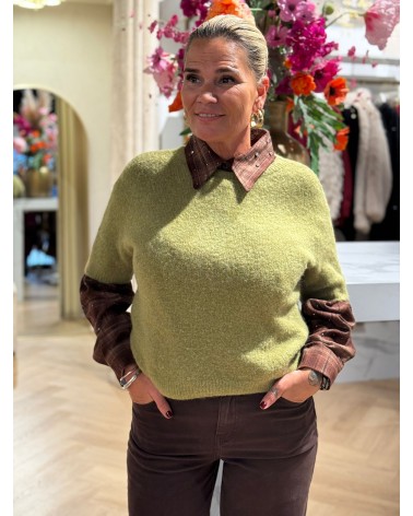 Blouse Strass Bruin