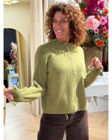 Vest Alpaca Groen