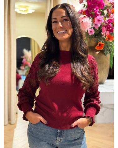 Trui Vlinder Bordeaux
