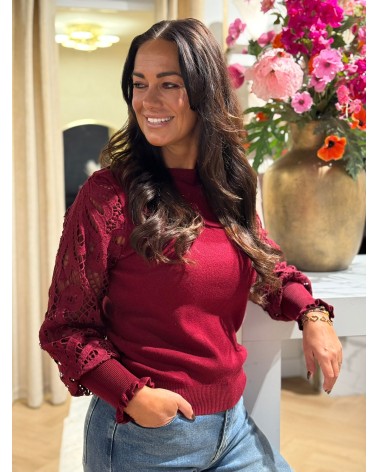 Trui Vlinder Bordeaux