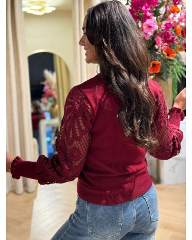 Trui Vlinder Bordeaux
