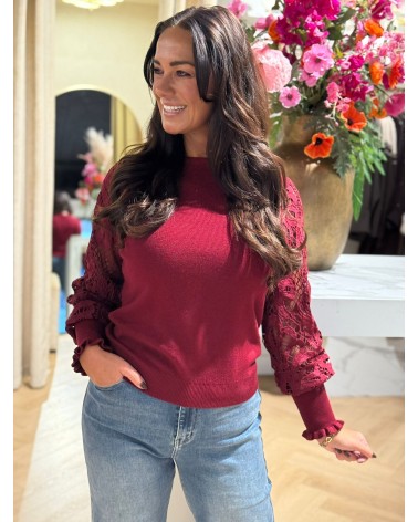 Trui Vlinder Bordeaux