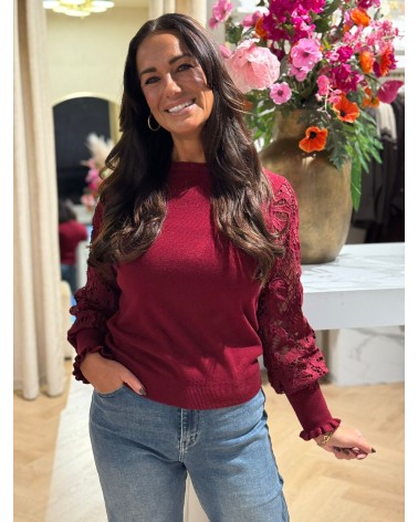 Trui Vlinder Bordeaux