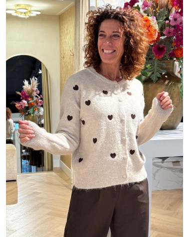 Vest Heart Creme Vest Heart Creme