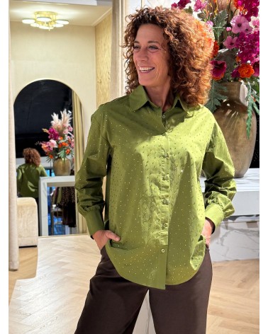 Blouse Ruby Strass Groen