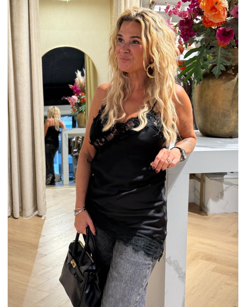 Top Laccy Zwart Top Laccy Zwart