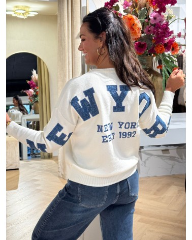 Trui New York Creme Denim
