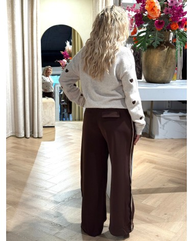 Pantalon Stripe Bruin Nieuw Pantalon Stripe Bruin Nieuw