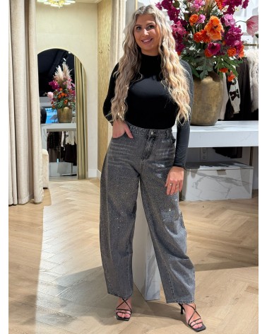Jeans Sparkle Grijs YY070