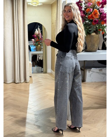 Jeans Sparkle Grijs YY070