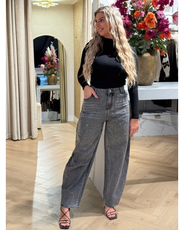 Jeans Sparkle Grijs YY070