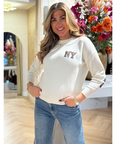 Trui New York Creme Pique