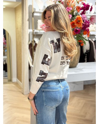 Trui New York Creme Pique