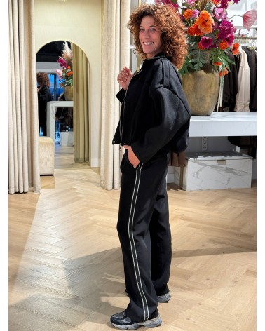 Pantalon Stripe Zwart Strass